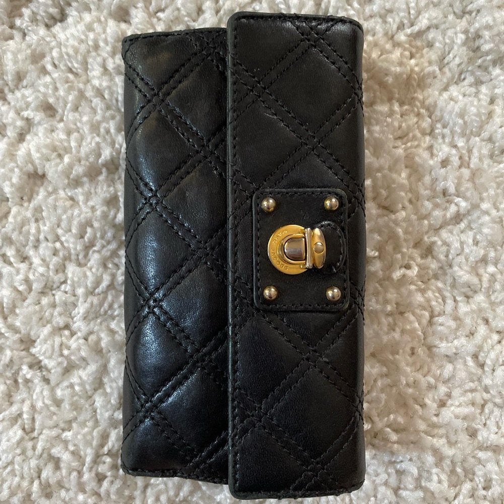 Marc Jacobs Black Leather Big Wallet